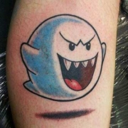 A tattoo of a ghost